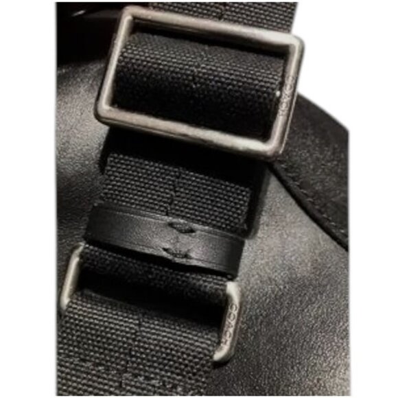 Coach black leather and suede Camden messenger/crossbody bag - Picture 10 of 16